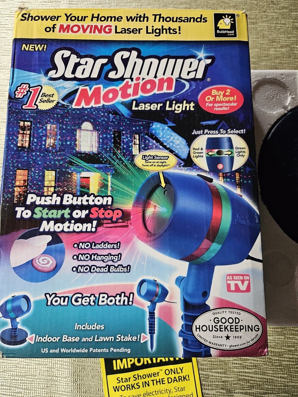 Bulbhead Star Shower Motion Laser Light Yard Projector Christmas ASOTV